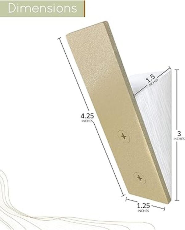 Percha de pared dorada para sombrero gancho de latón para_4