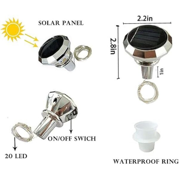 Luces solares para botella de vino paquete de 10 luces de_2