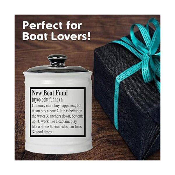 Cottage Creek New Boat Fund Alcancía tarro de dulces para