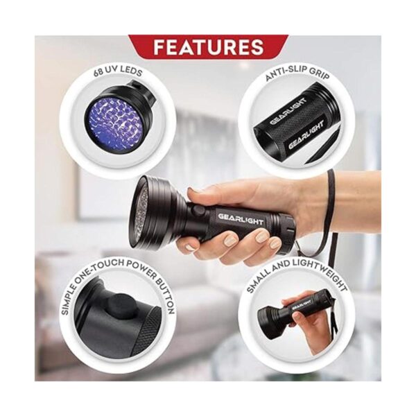 Linterna GearLight XR68 de luz negra ultravioleta_3