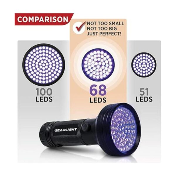Linterna GearLight XR68 de luz negra ultravioleta_2