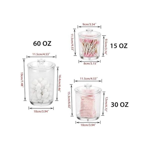 Hipiwe Tarros de plástico transparente con tapa