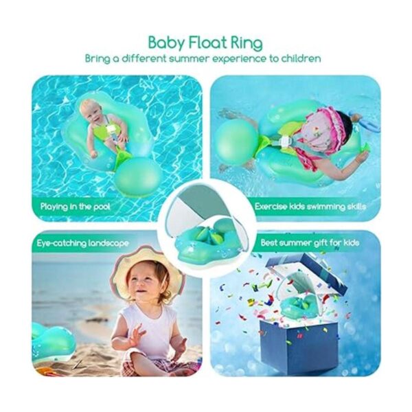 Relaxing Baby Anillo flotador para nadas con toldo de_2