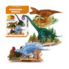 CUPUZ Rompecabezas de papel 3D 3 dinosaurios surtidos_1