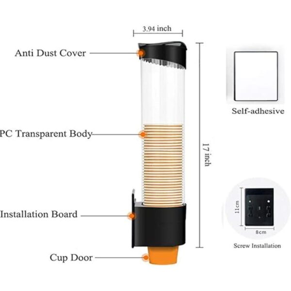 LBTING Dispensador de tazas enfriador de agua soporte de