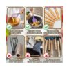 Juego de 12 utensilios de cocina de silicona con soporte