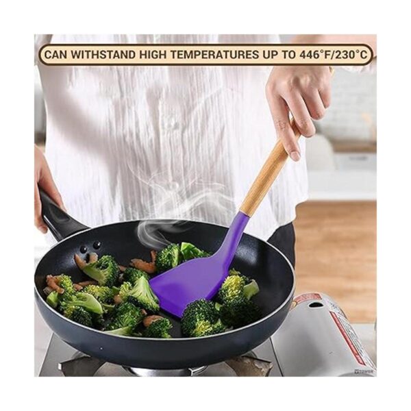 Juego de 12 utensilios de cocina de silicona con soporte
