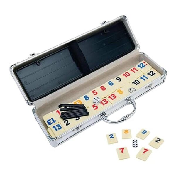 Juego de 106 fichas Rummy Tiles juego de viaje de color_3
