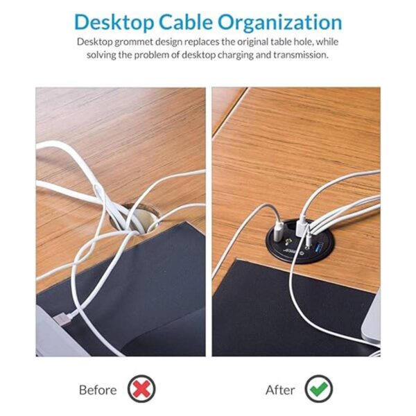 Orico Ojal de escritorio USB 3.0 Hub con 2 puertos tipo A_5