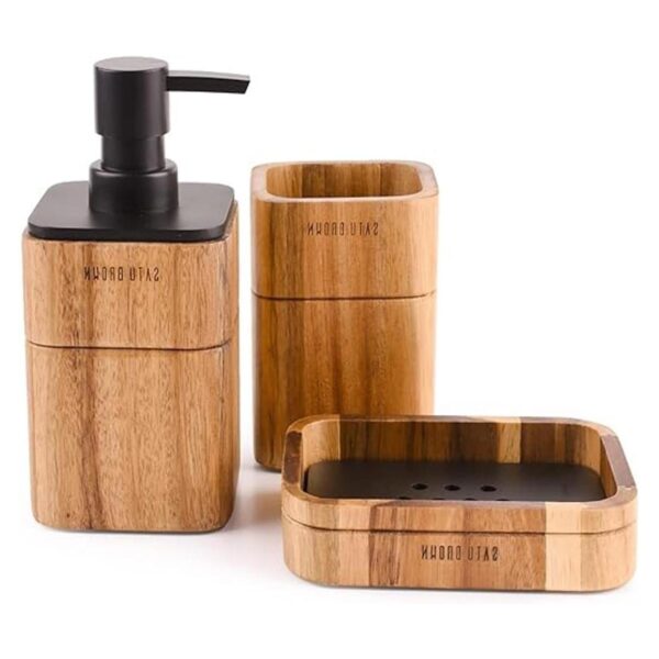 LunaLife Juego de accesorios de baño de 3 piezas incluye_1