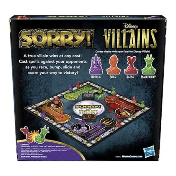 Hasbro Gaming Lo sentimos Juego de mesa Disney Villains_6