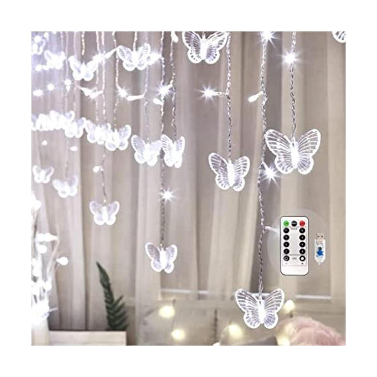 Guirnalda de luces de hadas de mariposa con enchufe USB 8