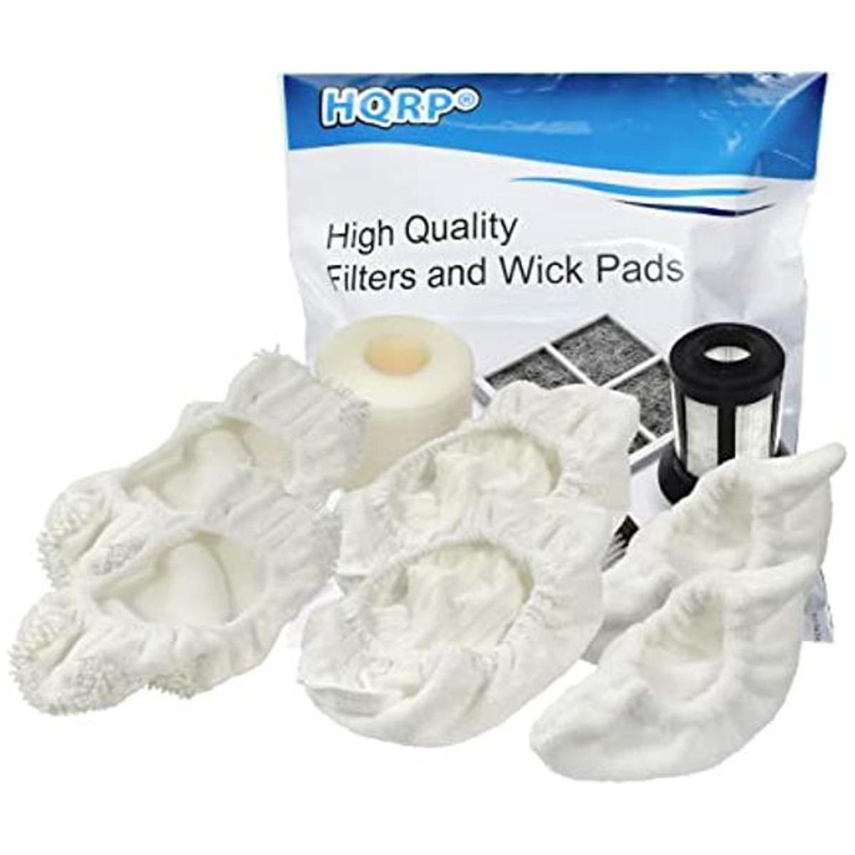 HQRP Kit de 6 almohadillas de microfibra para fregona de