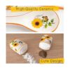 Saleros de girasol y pimienta soporte de cuchara de_4