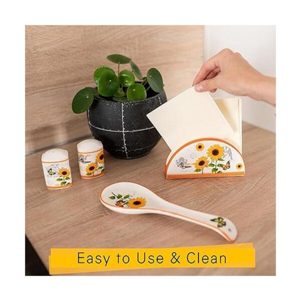 Saleros de girasol y pimienta soporte de cuchara de_5
