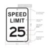 Paquete de 2 señales de tráfico con límite de velocidad de_2