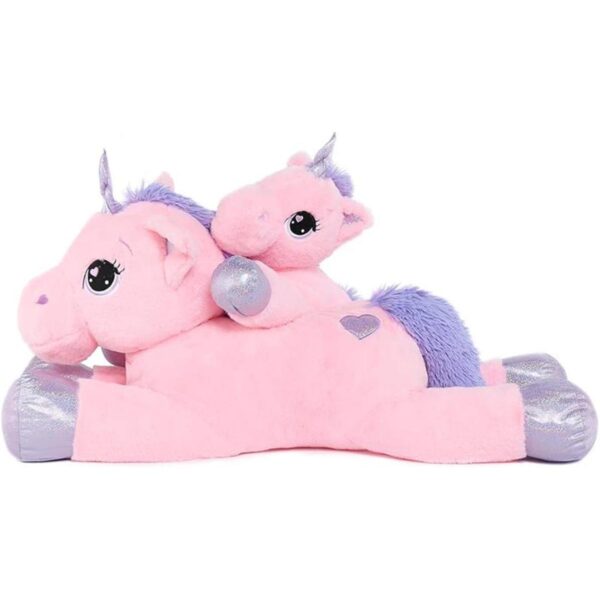 Lanmore Juguetes de peluche de unicornio grande almohada