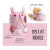 Talking Plush Creations Casa de gato de felpa para niños