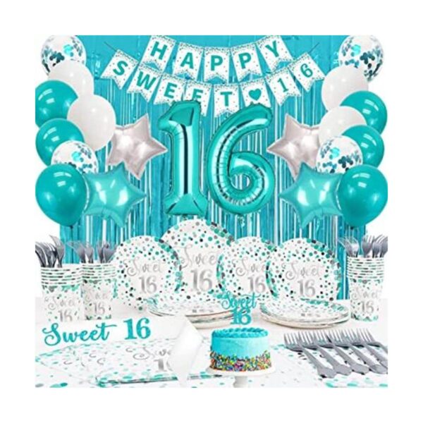 Decoraciones de cumpleaños de 16 años suministros de_1