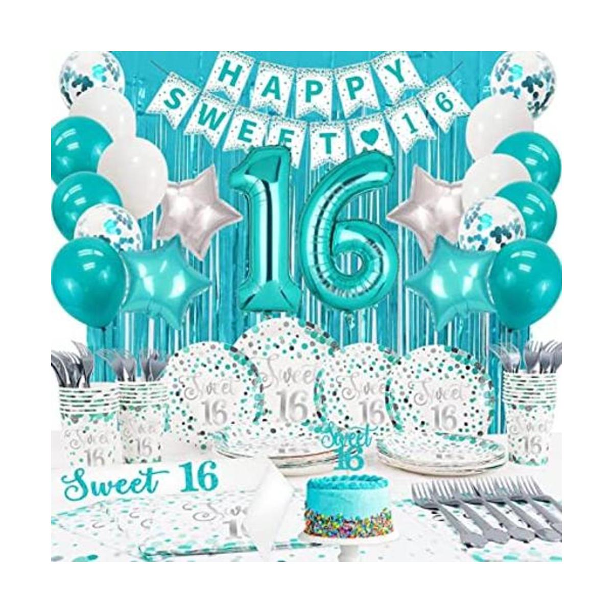 Decoraciones de cumpleaños de 16 años suministros de