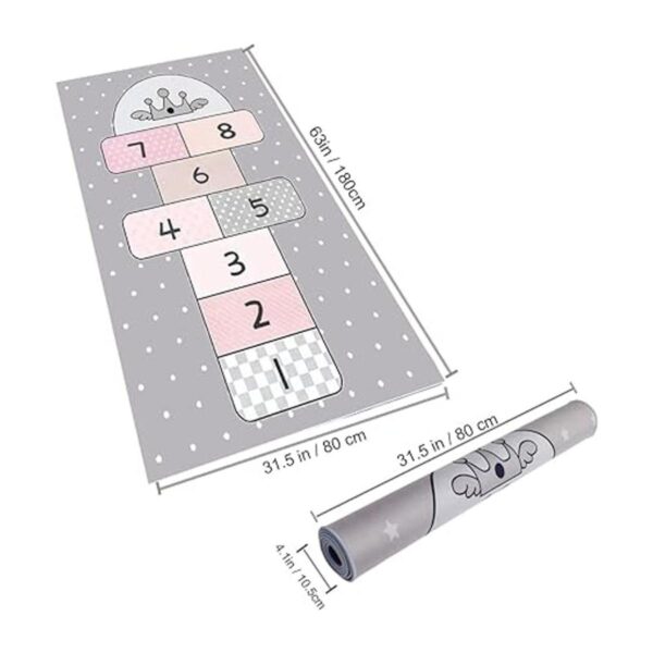 Hopscotch Mat 31 x 63 pulgadas alfombra de juego con_3