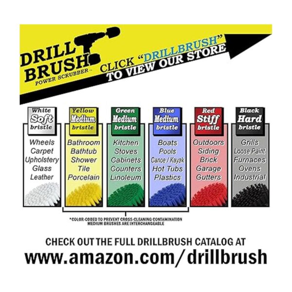 Drillbrush Red Kit de cepillo de limpieza eléctrica para_3