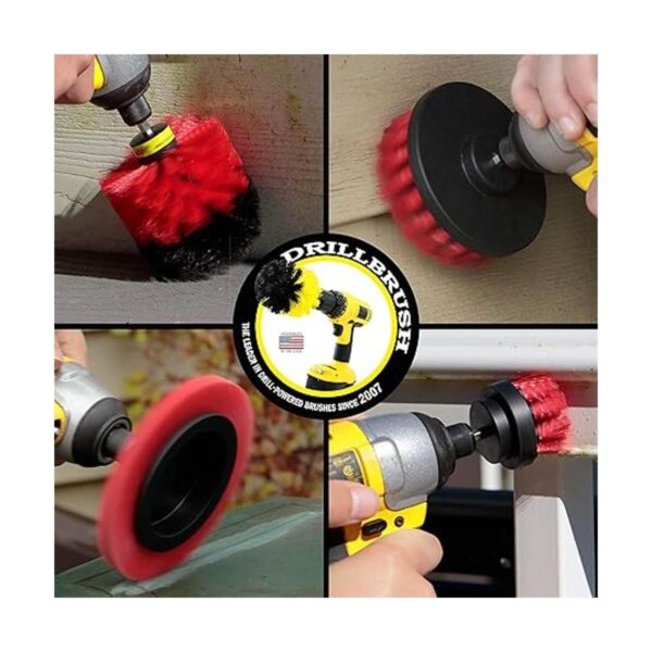 Drillbrush Red Kit de cepillo de limpieza eléctrica para_2