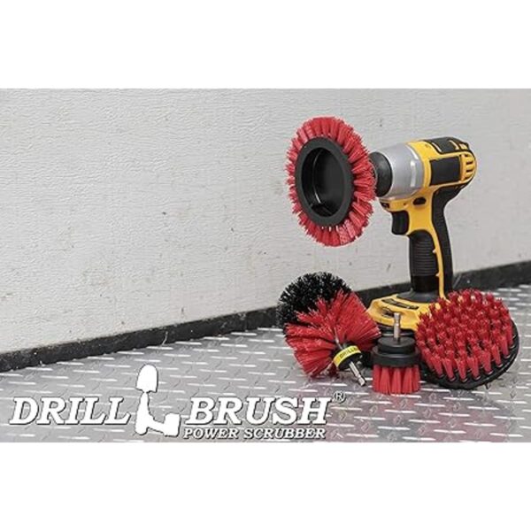 Drillbrush Red Kit de cepillo de limpieza eléctrica para_5
