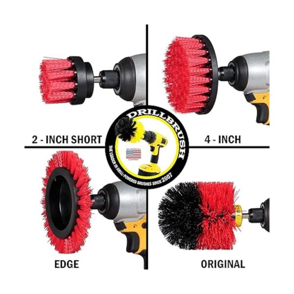 Drillbrush Red Kit de cepillo de limpieza eléctrica para_6