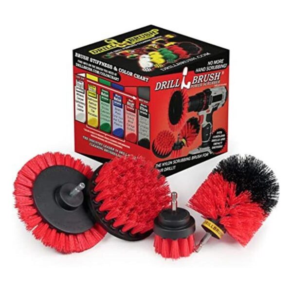 Drillbrush Red Kit de cepillo de limpieza eléctrica para_1