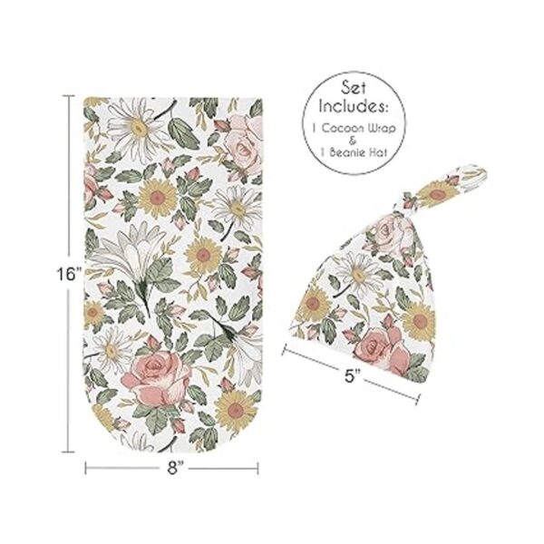 Sweet Jojo Designs Vintage Floral Boho Baby Girl Cocoon_3
