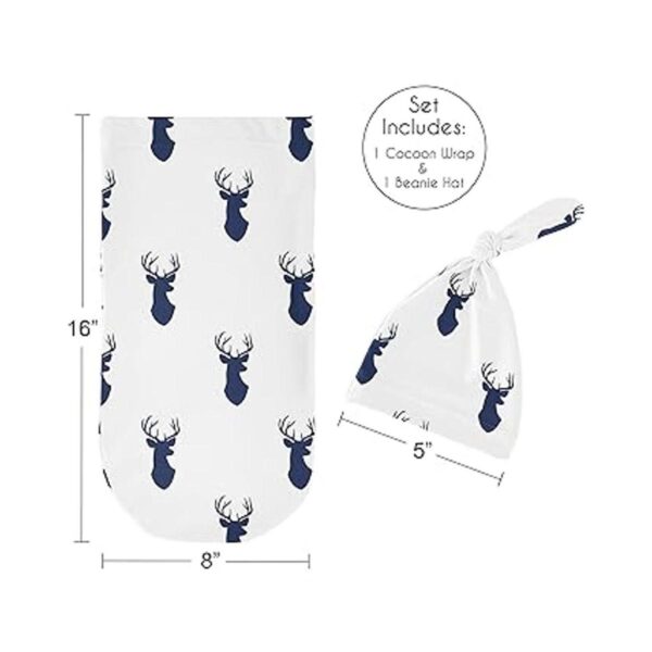 Sweet Jojo Designs Woodland Deer Baby Boy Cocoon y Beanie_3