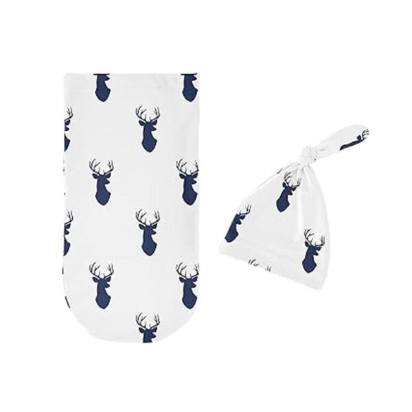 Sweet Jojo Designs Woodland Deer Baby Boy Cocoon y Beanie_2