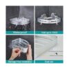 Hoomtaook Estante esquinero para ducha de baño montado en_2