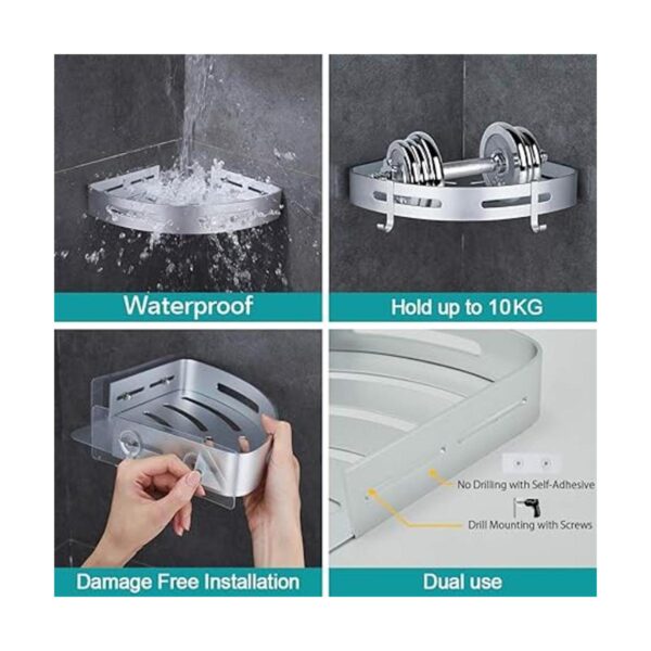 Hoomtaook Estante esquinero para ducha de baño montado en_2