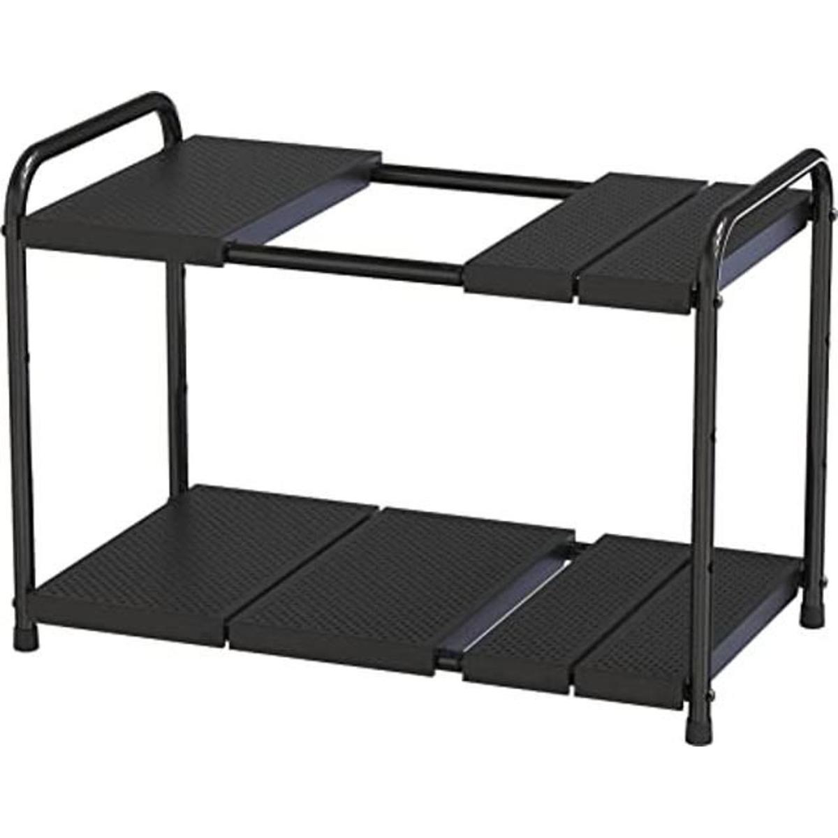 DecoBros Organizador de estantes expandible de 2 niveles