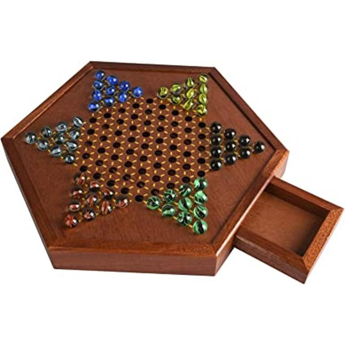 Damas chinas de madera con cajones juego de mesa de