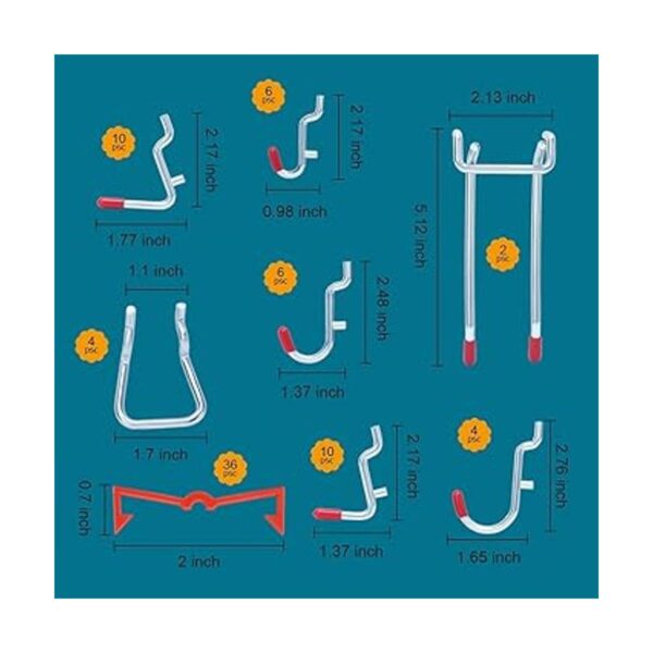 Kit organizador de accesorios de 14 Pegboard accesorio