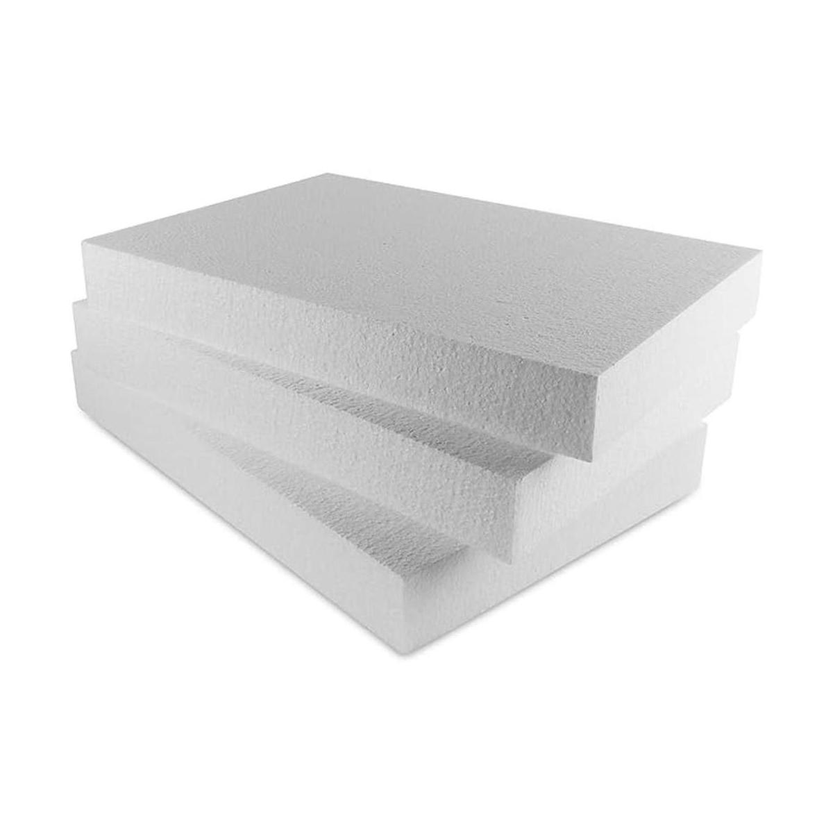 Tableros rectangulares de espuma de poliestireno en blanco