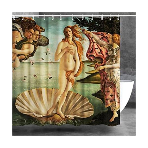 INVIN ART Sandro Botticelli Juego de cortinas de ducha