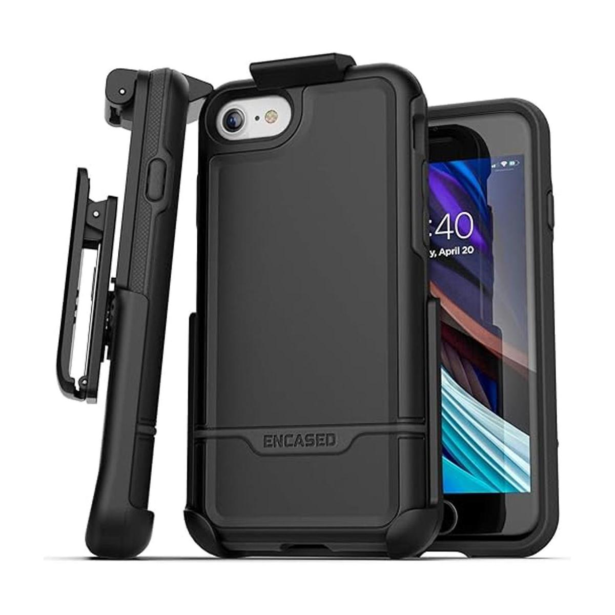 Encased Funda protectora para iPhone SE con clip para
