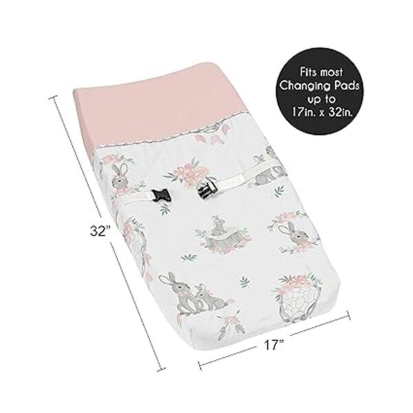 Sweet Jojo Designs Funda para cambiador diseño de flores_5