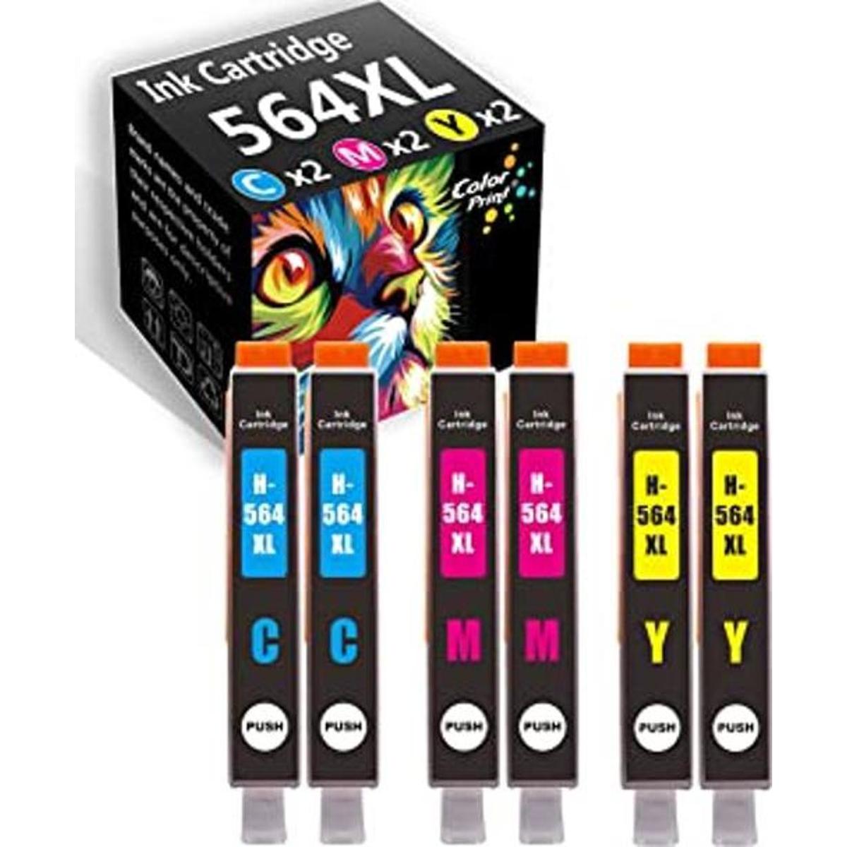 Paquete de 6 cartuchos de tinta compatibles HP 564XL 564