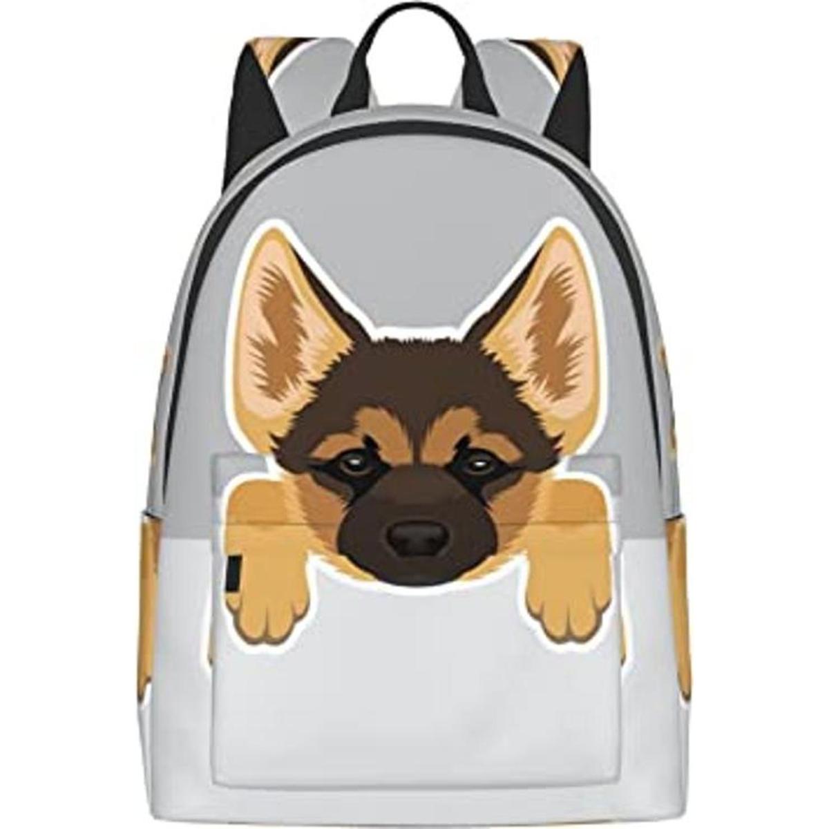 FeHuew Mochila de 16 pulgadas para perro pastor alemán