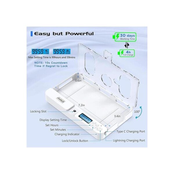 Jostart Caja de bloqueo de teléfono portátil caja de_2