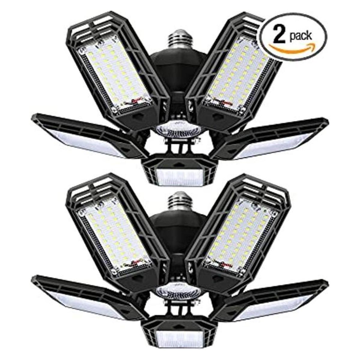 Paquete de 2 luces LED de garaje luz LED ultra brillante