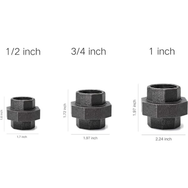 Home TZH Unión de hierro fundido de 12 pulgadas paquete