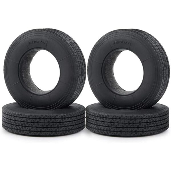 RCHub 4 neumáticos de goma RC de 0.866 in para llantas