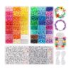 Quefe Juego de 3960 cuentas de pony para hacer pulseras_1