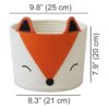 TT Homewares Cesta pequeña de zorro naranja para_2